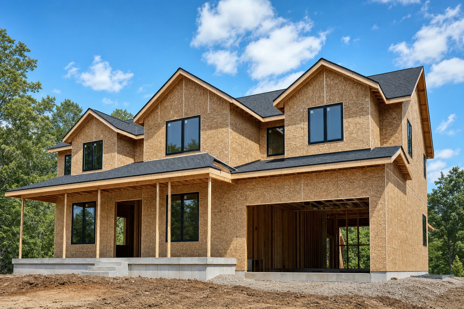 New custom home under construction